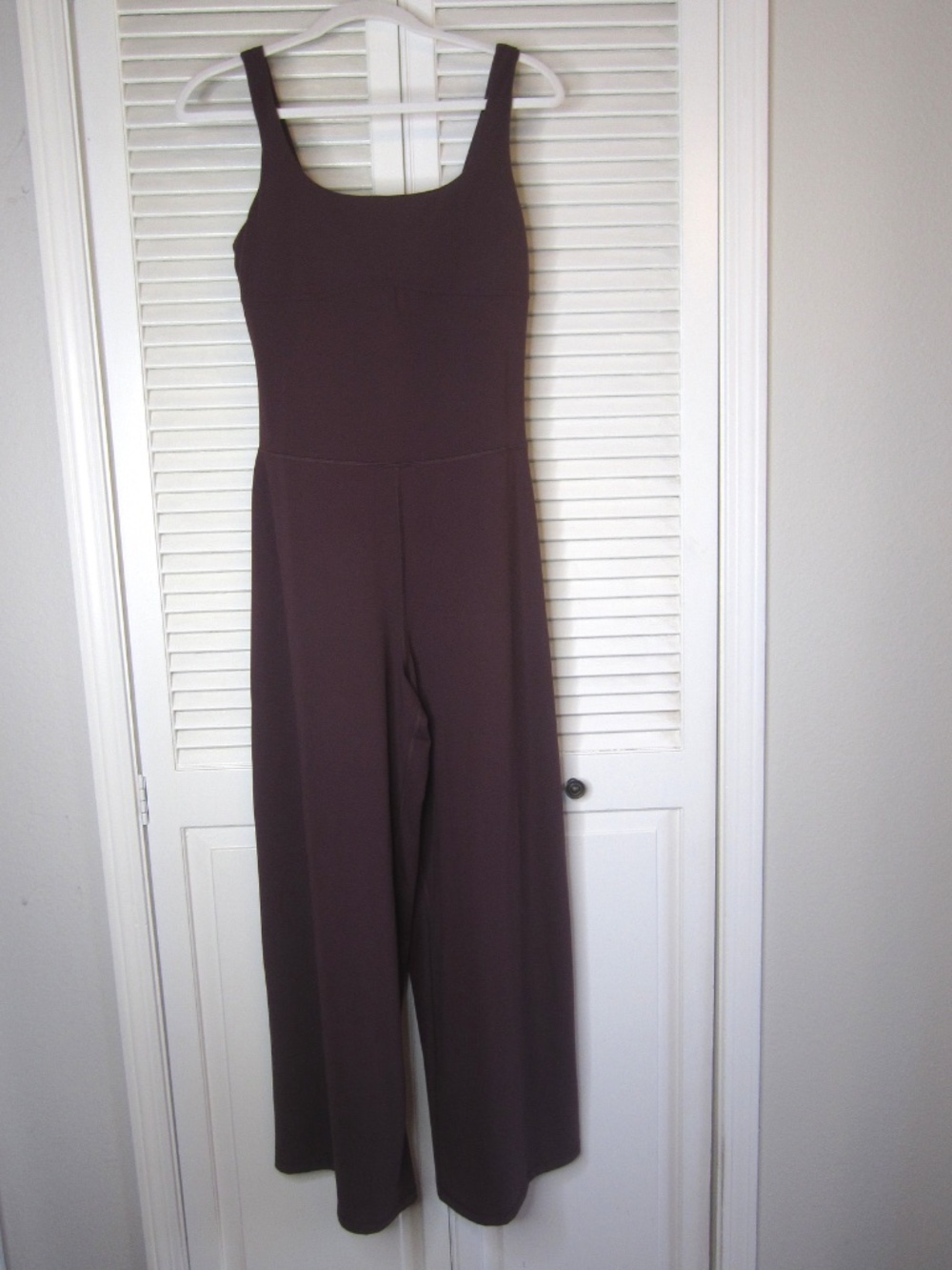 Fabletics PureLuxe Wide-Leg Jumpsuit in Oxblood - Size Medium Short - Picture 3 of 8
